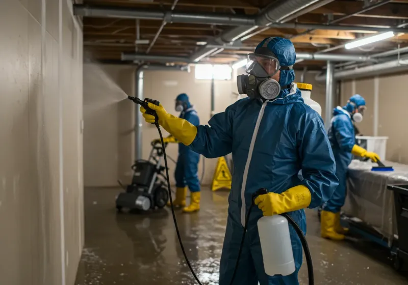 Basement Sanitization and Antimicrobial Treatment process in New Egypt, NJ